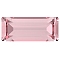 Preciosa&reg MAXIMA Crystal Fancy Stones, Czech Crystal, 435 26 212 Baguette, Dura Foiling, Light Rose, 7x3mm