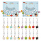 Round & Flower Pendant Stitch Markers, Acrylic Imitated Pearl & Alloy Enamel Crochet Lobster Clasp Charms, Locking Stitch Marker with Wine Glass Charm Ring, Mixed Color, 5cm, 10 colors, 1pc/color, 10pcs/set