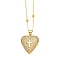 Brass Micro Pave Cubic Zirconia Pendant Necklaces, Cross, 17.72 inch(45cm), Pendant: 25x18mm