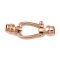 Ion Plating(IP) 304 Stainless Steel Cord Locks, Polished, Rose Gold, 35x13x7.5mm, Hole: 5mm