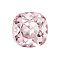 Preciosa&reg MAXIMA Crystal Fancy Stones, Czech Crystal, 435 36 132 Cushion Square, Dura Foiling, Vintage Rose, 10x10mm