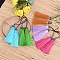 Nylon Tassel Big Pendant Decorations, Mixed Color, 60~65x10mm