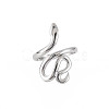 304 Stainless Steel Snake Wide Open Cuff Ring for Women RJEW-S405-226P-1