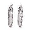 Brass Micro Pave Clear Cubic Zirconia Twister Clasps KK-K360-27B-P-1