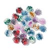 Flower Resin Cabochons with Glitter Powder CRES-Q006-05A-2