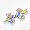 Plated Alloy Bead Cage Pendants PALLOY-S119-041-3