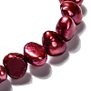 Dyed Natural Cultured Freshwater Pearl Beads Stretch Bracelets BJEW-JB05893-3