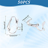 Unicraftale 50Pcs 304 Stainless Steel Clip-on Earrings Findings STAS-UN0041-08-3