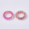 ABS Plastic Imitation Pearl Linking Rings OACR-N005-6mm-07-2