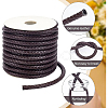PU Imitation Leather Braided Cord WL-WH0003-14D-4