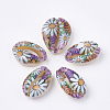 Printed Natural Cowrie Shell Beads X-SHEL-S274-27D-2