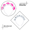 ANATTASOUL Bling Glass Disco Ball & Plastic Cap 2 Pairs Dangle Earrings & 2Pcs Hair Band SJEW-AN0001-07-3
