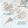 Fingerinspire 2Pcs Crystal Rhinestone Flower Link Bracelet BJEW-FG0001-02-4