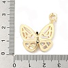 Brass Micro Pave Clear Cubic Zirconia Pendants KK-L211-020G-02-3