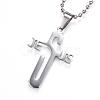 304 Stainless Steel Pendant Necklaces NJEW-N0071-45P-1