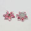 Acrylic Rhinestone Flower Flat Back Cabochons GACR-R016-17-2