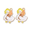 Alloy Enamel Pendants ENAM-O001-08C-G-1