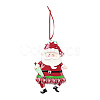 Christmas Santa Claus Handmade Polymer Clay Pendant Decorations HJEW-P017-01A-1