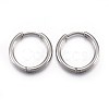 202 Stainless Steel Huggie Hoop Earrings EJEW-L205-02K-P-1