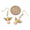 Angel Antique Golden Alloy & Resin Dangle Earrings EJEW-JE05686-08-3