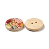 Printed Wooden Buttons DIY-XCP0002-71-2
