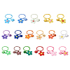 Biyun 17Pcs 17 Colors Soft Rubber Pendant Keychains KEYC-BY0001-03-15