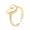 Rack Plating Brass Open Cuff Rings RJEW-M168-10G-1