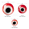 3 Strands 3 Style Handmade Evil Eye Lampwork Round Bead Strands LAMP-LS0001-12F-3