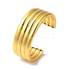 Rack Plating Brass Grooved Open Cuff Bangles BJEW-S150-01G-1