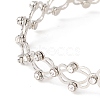 Rhinestone Folding Retractable Ring Bracelet RJEW-G252-02P-03-6