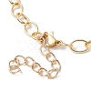 Waxed Cotton Cords Braided Link Bracelets BJEW-JB09963-01-4