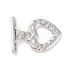 Heart Brass Toggle Clasps KK-S403-18P-1