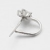 Trendy Rhodium Plated 925 Sterling Silver Micro Pave Cubic Zirconia Pinch Bails STER-M081-072B-2