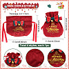 BENECREAT 4Pcs 4 Styles Christmas Velvet Candy Apple Bags TP-BC0001-06-2