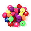 Spray Painted Acrylic Beads ACRP-N003-05-1