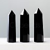 Natural Black Obsidian Pointed Prism Bar Home Display Decoration G-PW0007-108A-1
