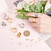 Unicraftale DIY Love Charm Cuff Ring Making Kit STAS-UN0039-60-4