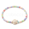 Beach Turtle Synthetic Turquoise Link Bracelets BJEW-JB10238-02-1