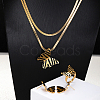 Golden Stainless Steel Jewelry Set PV5689-1-2