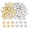 CHGCRAFT 72Pcs 2 Colors Alloy Cord Ends FIND-CA0005-63-1