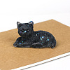 Natural Obsidian Cat Display Decorations WG85528-07-1