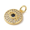 Brass Micro Pave Clear Cubic Zirconia Pendants KK-R162-005B-G-2