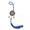 Alloy Owl Lucky Blue Turkish Evil Eye Pendant Wall Hanging Ornament ANIM-PW0003-064-1