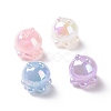 Luminous Rainbow Iridescent Plating Acrylic Beads X-OACR-P016-06-2