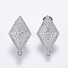 Alloy Stud Earring Findings PALLOY-F201-13-2