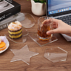 BENECREAT 5Pcs 5 Style Transparent Acrylic Cup Mats AJEW-BC0006-83-3