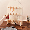 Arch Shaped Wood Bracelet Display Stands BDIS-WH0007-02-3