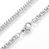 304 Stainless Steel Curb Chain Necklaces NJEW-G271-07P-2