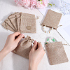 Beebeecraft Polyester Imitation Burlap Packing Pouches Drawstring Bags ABAG-BBC0001-02A-01-3