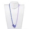 Personalized Two Tone ABS Plastic Cable Chain Necklaces NJEW-JN02825-06-4